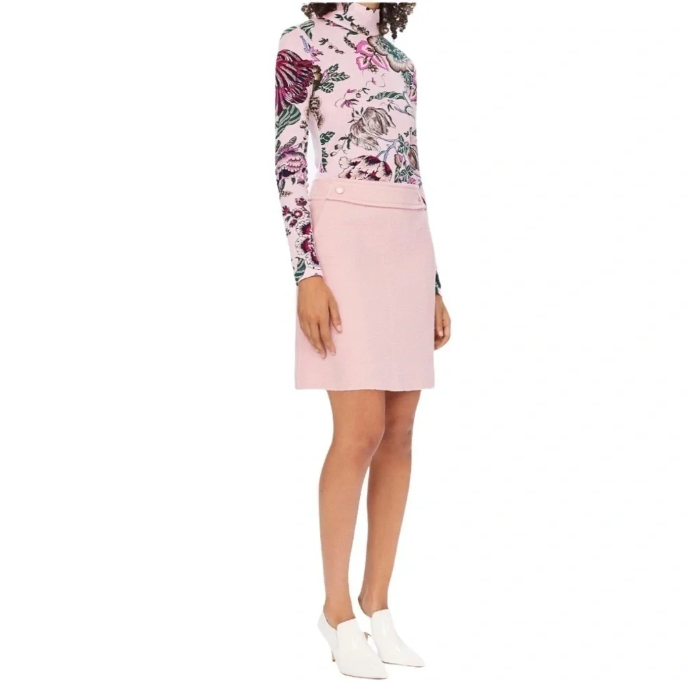 Tory Burch Celeste Coastal Pink Wool‎ Blend Skirt Women’s Size 14